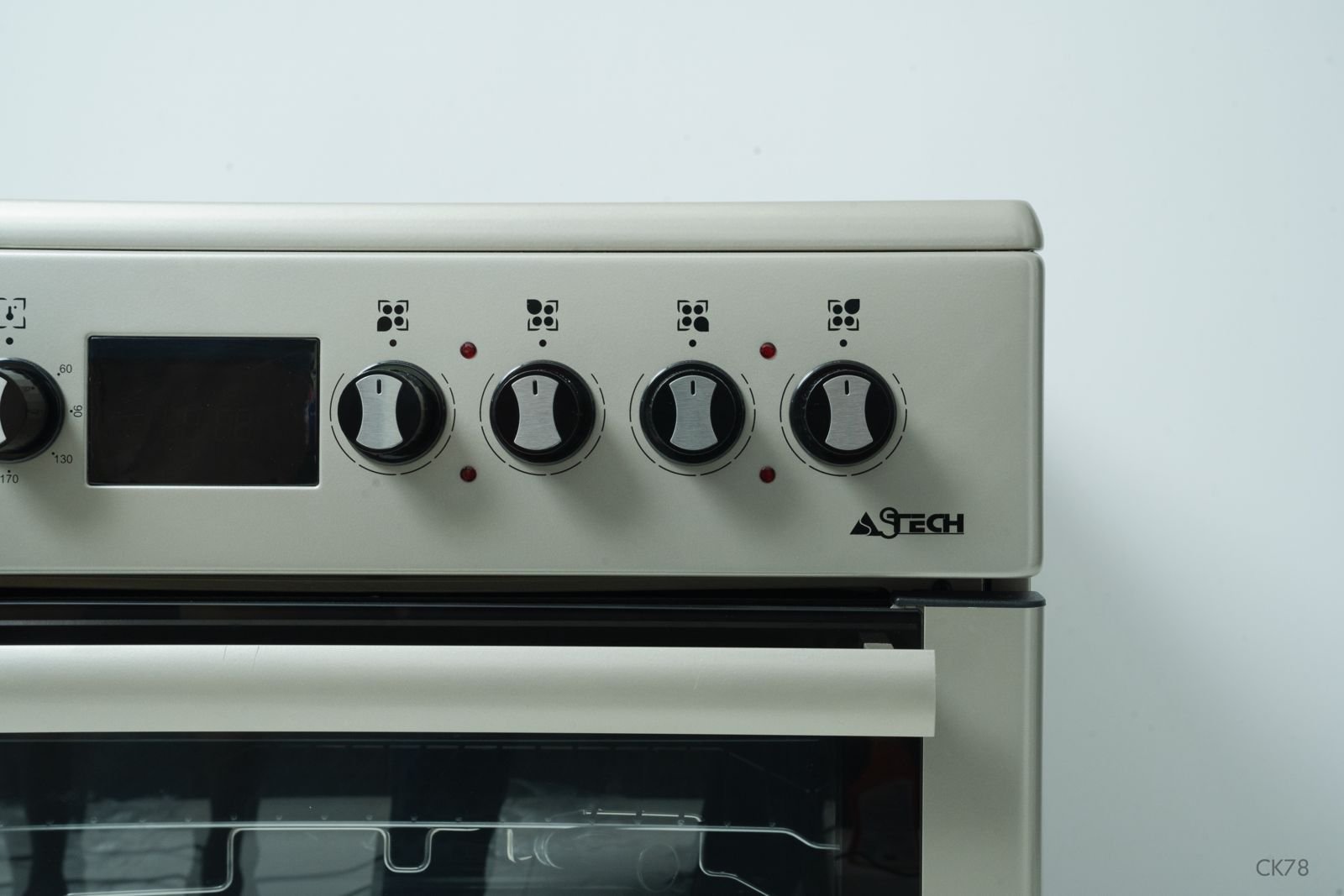 CUISINIERE ASTECH 4FEUX 60X60 ELECTRIQUE AVEC FOUR ELCTRIQUE INOX CK78PLFOEL
