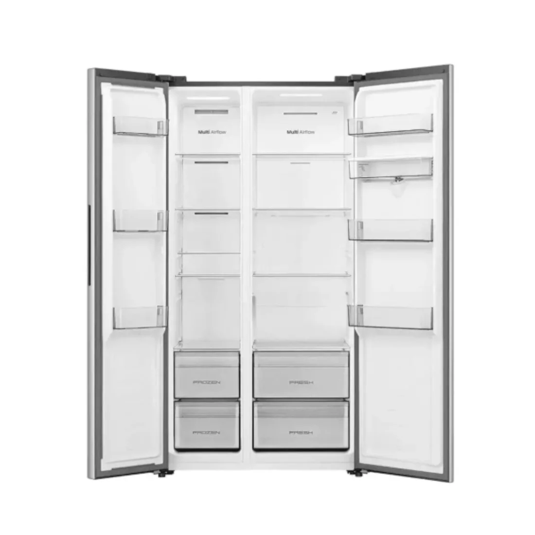 REFRIGERATEUR HISENSE SIDE BY SIDE 529LITRES INVERTER=FRONT NOFROST GRIS RS5P558NMSN