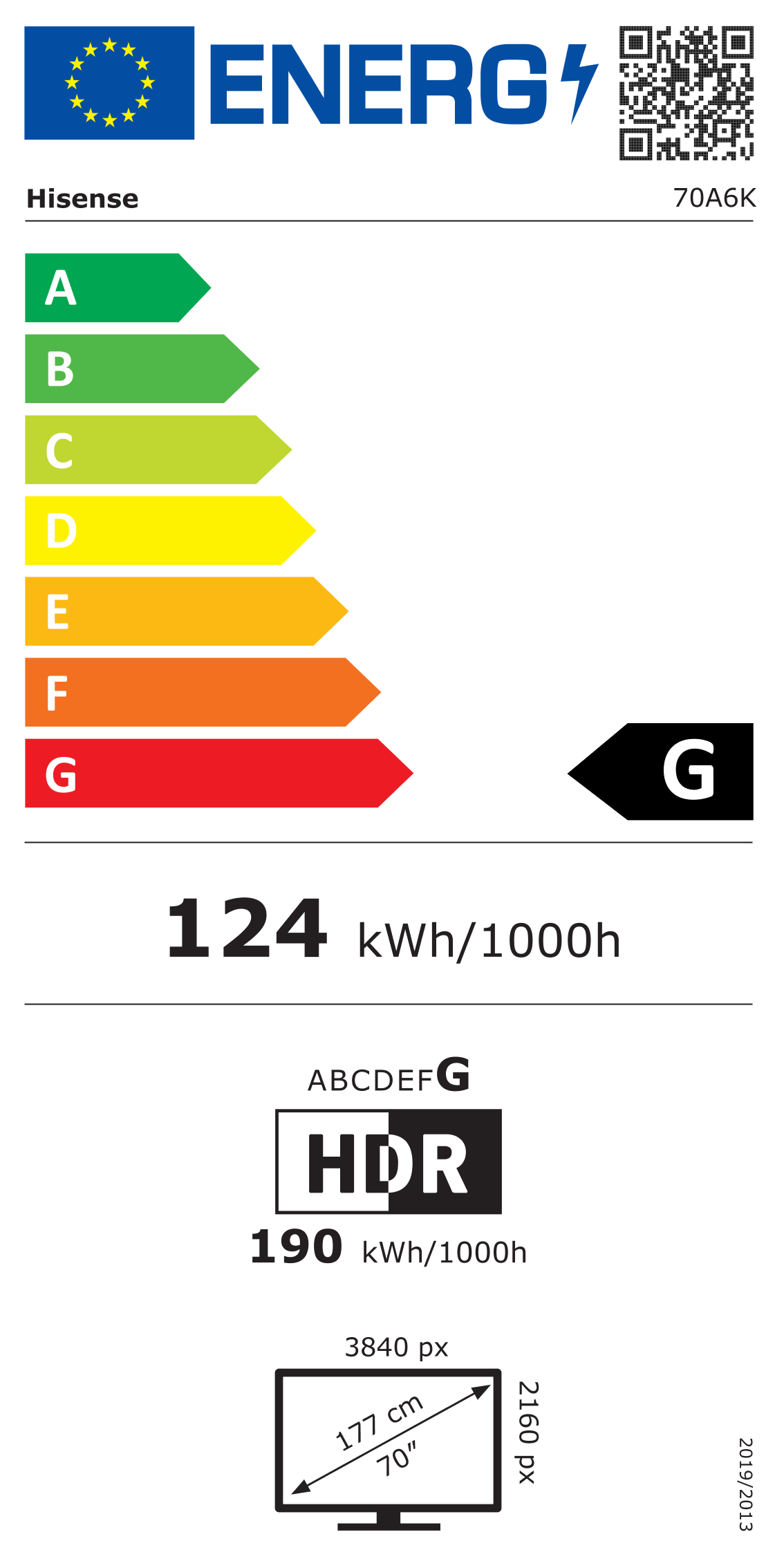 TELEVISEUR HISENSE 70'' LED SMART UHD 4K 70A6K